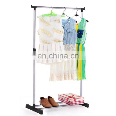 high quality single pole standing shoes tower stainless steel magnetic umbrella clothes hanger pole