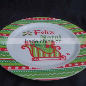 Holiday melamine dinner plate for sale 12inch