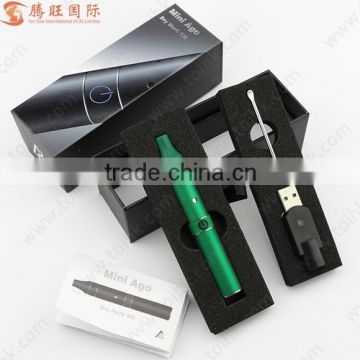 Stock Offer 2014 Newest portable Vaporizer Mini Ago for Wax and Dry Herb Box Clearomizer