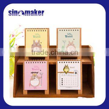 Hot selling school desk custom printed spiral bound calendar