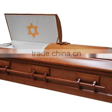 Superior solid wooden glossy funeral cheap casket