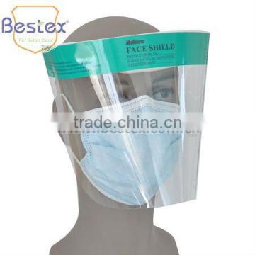Disposable face shield with EN14683