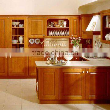 solidwood kitchen cupboard with island design