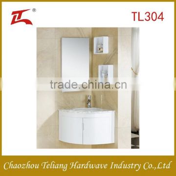 Hot Selling Fashion Corner Bathroom Cabiet Vanity with Tow Double Side Cabinet
