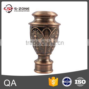 Indonesia home decor interior decorating finials for double curtain rod
