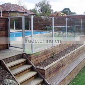 semi frame glass balustrades in white for pool