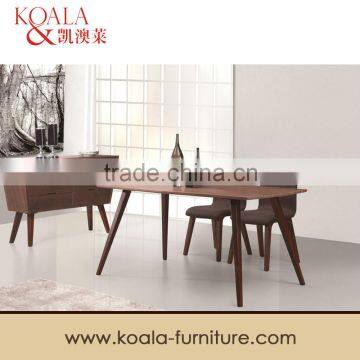 MDF Top Dining Table With Solid Wood Legs A2026#