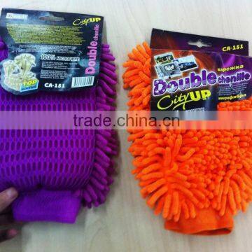 Microfiber cleaning mitt