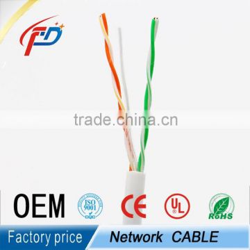 100m solid cca/ccs/bc 4 number of conductors 24awg 2 pair cat5e cable