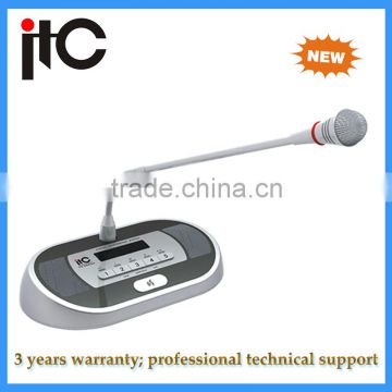 Delegate discussion voting audio conference microphone system