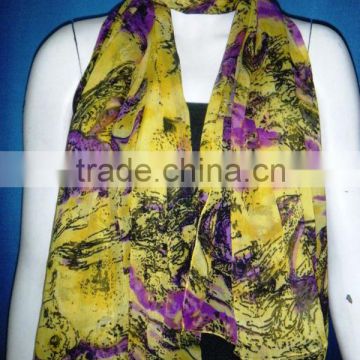 Latest printed flower mix scarf scarves