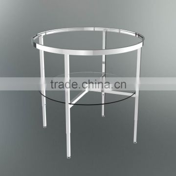 2 tier glass promotion table