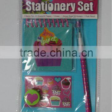 hot sale cute stationery set for kids and notebook with pen