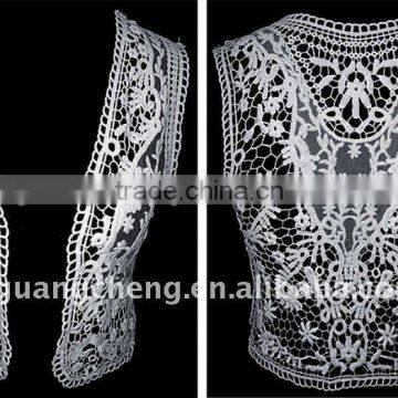 polished cotton clothes embroidery beaded lace motif