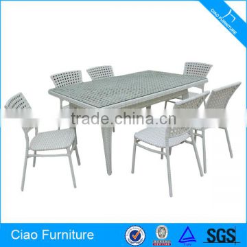 Wicker outdoor dining furniture