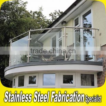 Modern Design Stainless Steel Balcony Exterior Glass Railing