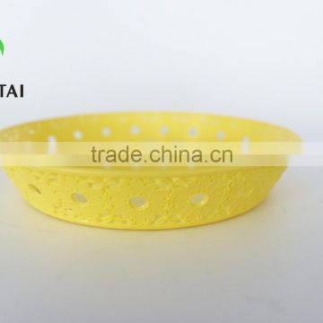 2016 New plastic pp circular fruit tray with sunflower