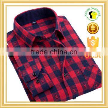 Mens Casual Plaid Shirts Comfort Soft Leisure Flannel Cotton Shirt