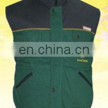 workware uniform polyester/cotton thermal clothing green bodywarmer