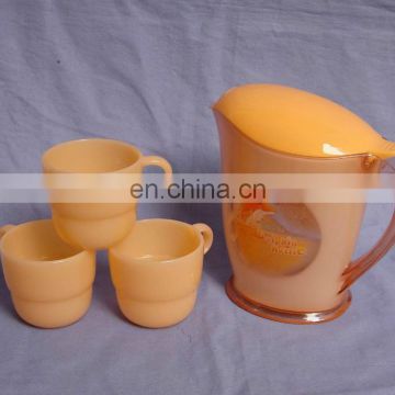 2015 new design water jug with cups 1100ml