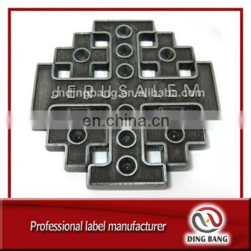 Wholesale OEM Items Custom Hollow Out Type Die Casted Souvenir Nickel Black Metal Decorative Fridge Magnet