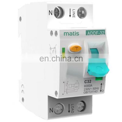 Top selling mini 2P 32A 230V 50/60hz single phase/three phase ADDF-32 arc fault circuit breakers protector