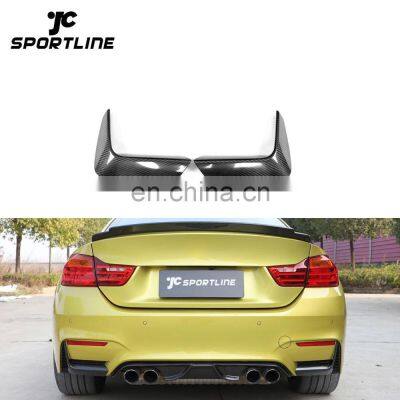 Dry Carbon Fiber M3 M4 Rear Bumper Trim Covers for BMW F80 F82 F83 14-19