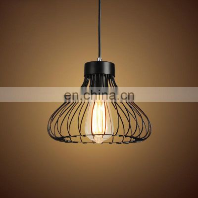 Classic Pendant Light E27 Metal Cage Lamps for Indoor Lighting