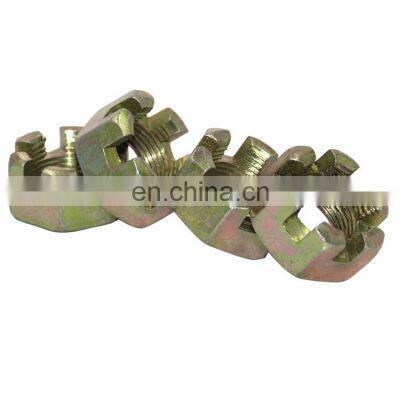 DIN935 M12 Carbon Steel Roasting Galvanized High Quality Hexagon Slotted Nuts Hex slotted nuts