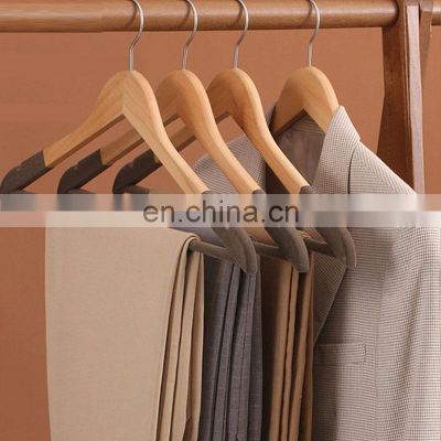 Luxury Panty Children Shirt Retractable Baby Dress Custom Cheap Cloth Stainless Steel Velvet Wooden Hanger