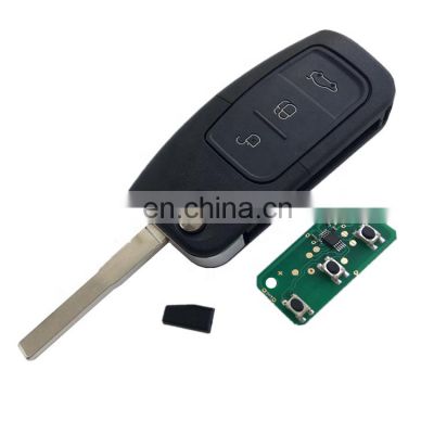 Car Remote Key Flip Folding  3 Buttons 433 Mhz With 4D63 Chip For Ford Focus Mondeo Fiesta 2013