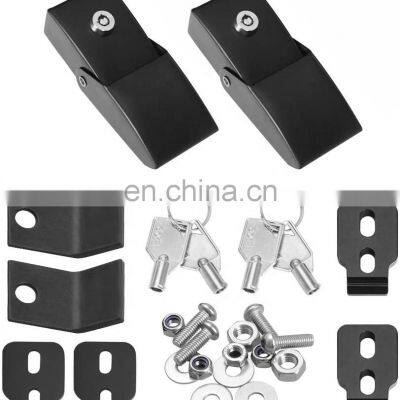 Stainless Steel Hood Latches Hood Lock Catch Kit for 2007-2021 Jeep Wrangler JK JL Unlimited