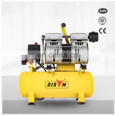 Bison China Factory Low Price 550W Silent Lead The Industry AC Oil Free Air Compressor