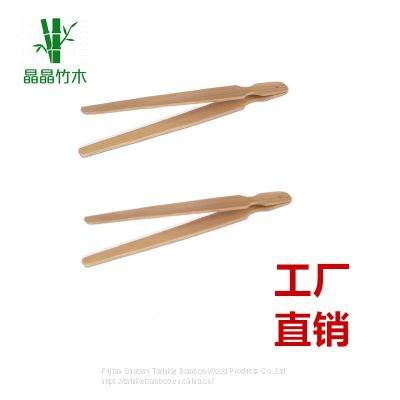 5inch mini bamboo tong,small bamboo cake tong toaster tong of bamboo