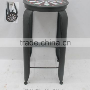 Decorative dart boards pattern metal stool