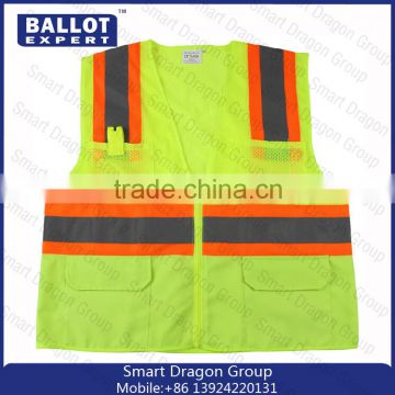 China Mesh polyester fluorescent fabrics factory reflective work clothes in competitive price