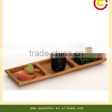 bamboo square dining tray