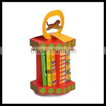 corrugated paper table rotating display stand/rotating counter display