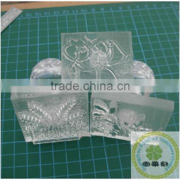 Custom personal logo pre inked rubber making clear soap stamps