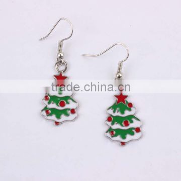 Christmas tree earring gold Christmas motif ornaments New 2013 wholesale earring