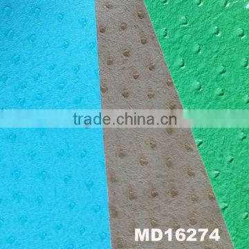 PVC ostrich leather for shoes and bags