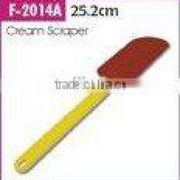 Food Silicone cream scraper/silicone spatula with plastic handle for cake cream