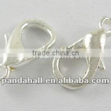Lobster Claw Clasps, Jewelry Accessory, Alloy(E105-S)