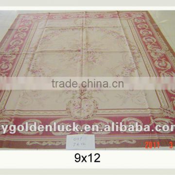 9x12 Fine chinese aubusson woven carpet made by hand