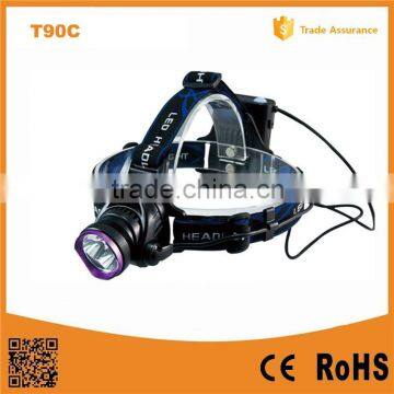 C-REE T6 LED Headlight 18650 battery Rechargeable Zoom hunting camping headlight