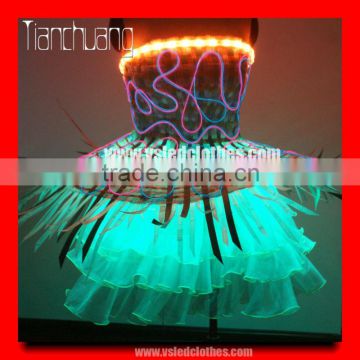 Adult fiber optic costume / Adult Full color Party Luminous LED Dress