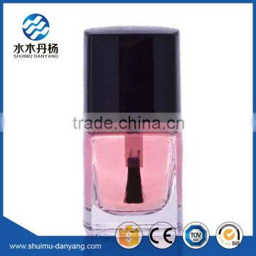 12ml square clear nail polish glass bottle with crown cap