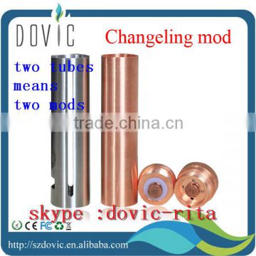 Newest design tobeco stainless +copper 2 tubes changeling mod clone changeling mod