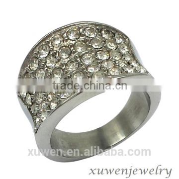 crystal stainless steel latest design ladies rings                        
                                                                                Supplier's Choice