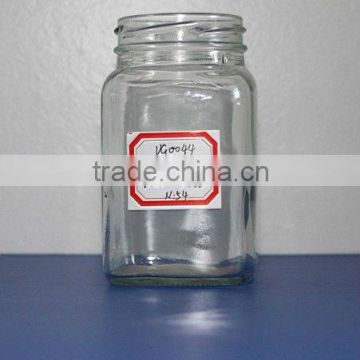 300ml square clear glass jar